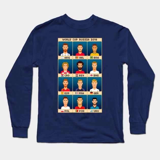 World Cup Stars Long Sleeve T-Shirt by PixelFaces